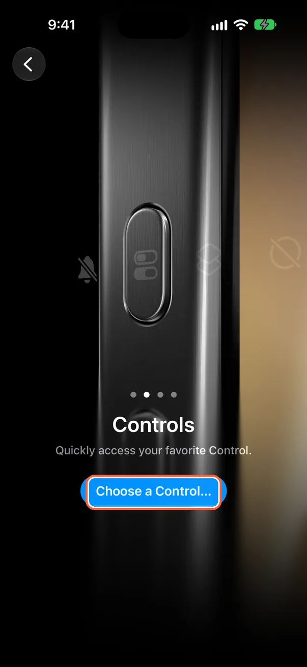 Open Action button settings