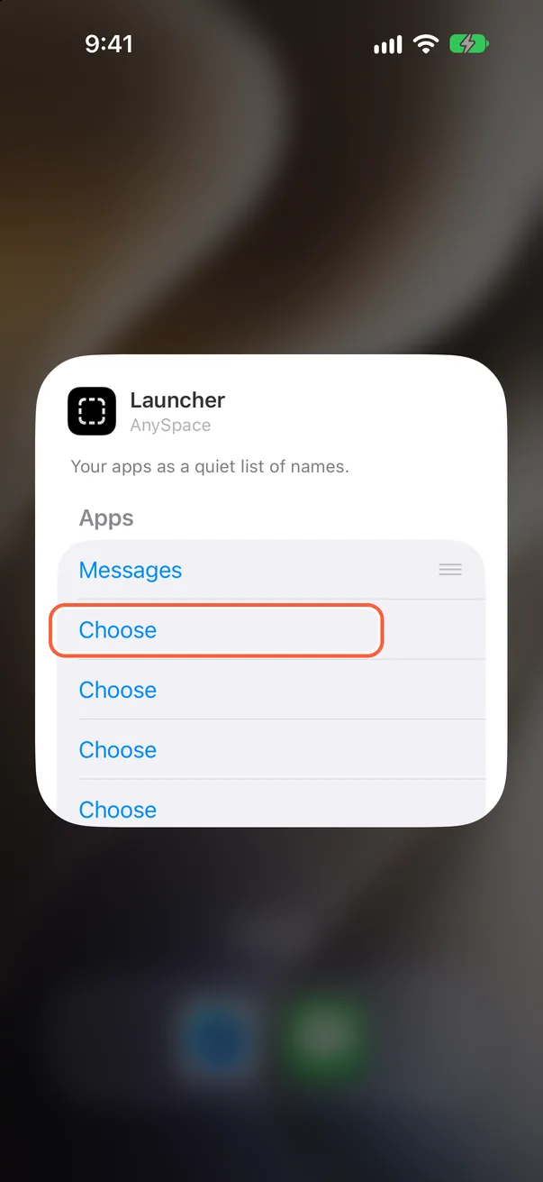 Tap “Choose”