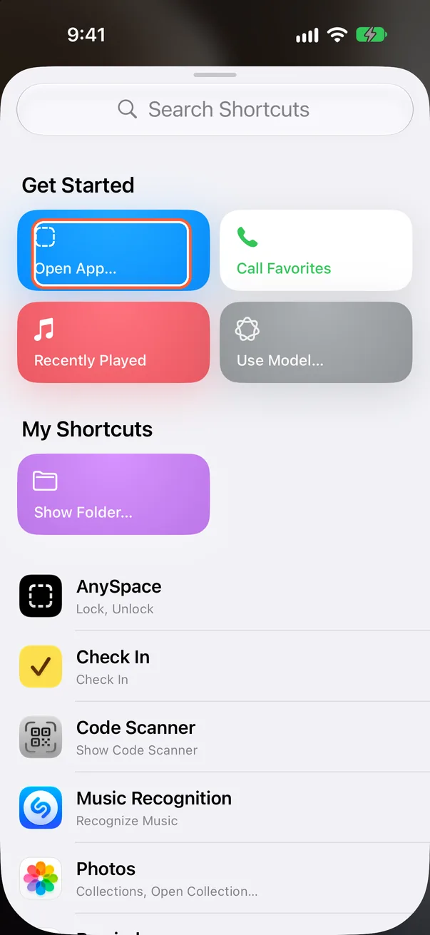 Choose “Open App…”