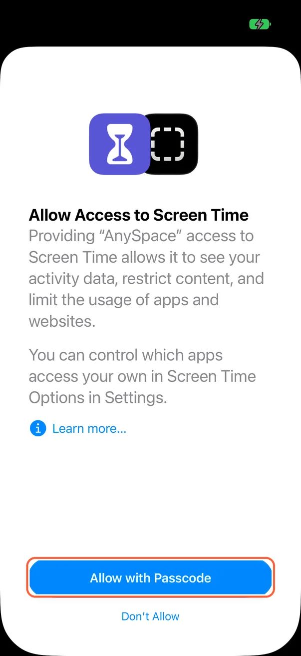 Allow with Passcode