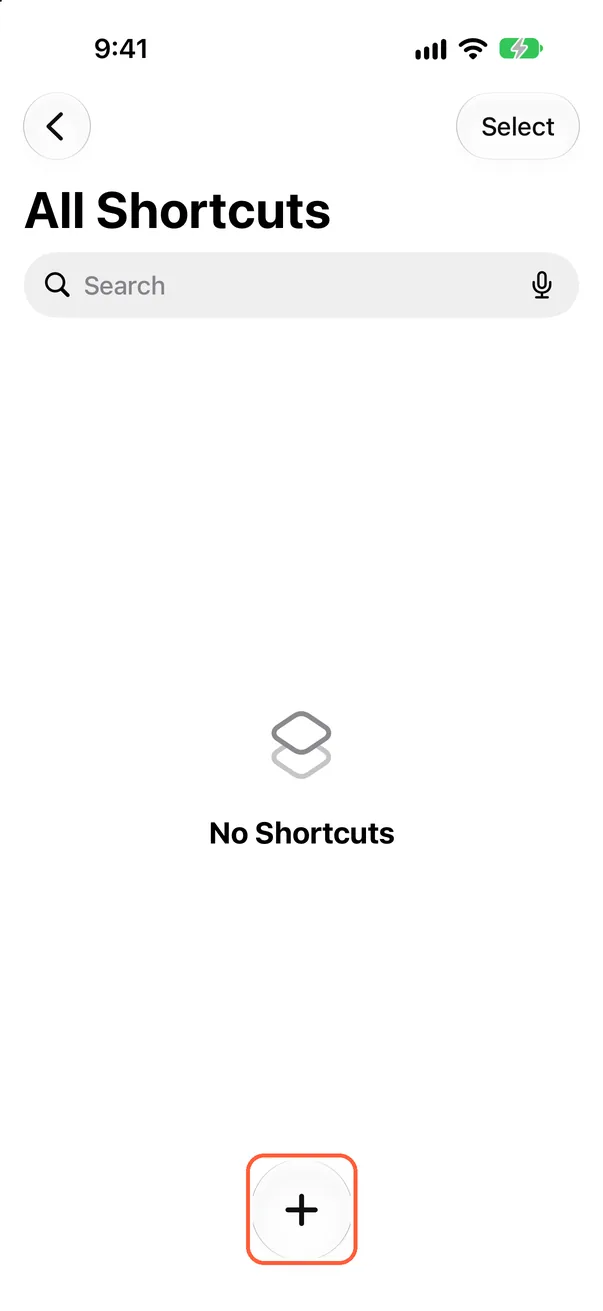 Create a new shortcut
