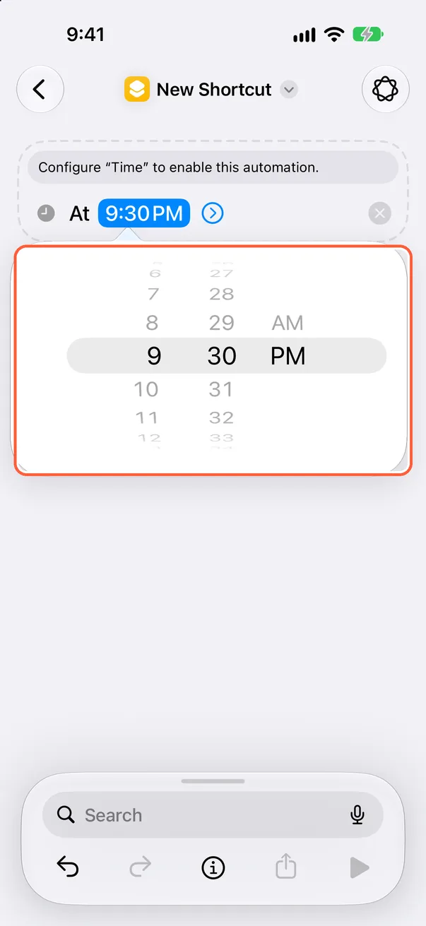 Set the time