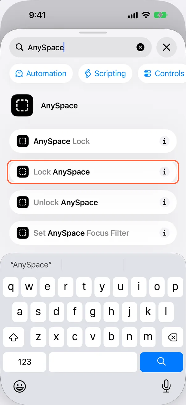 Add “Lock AnySpace”