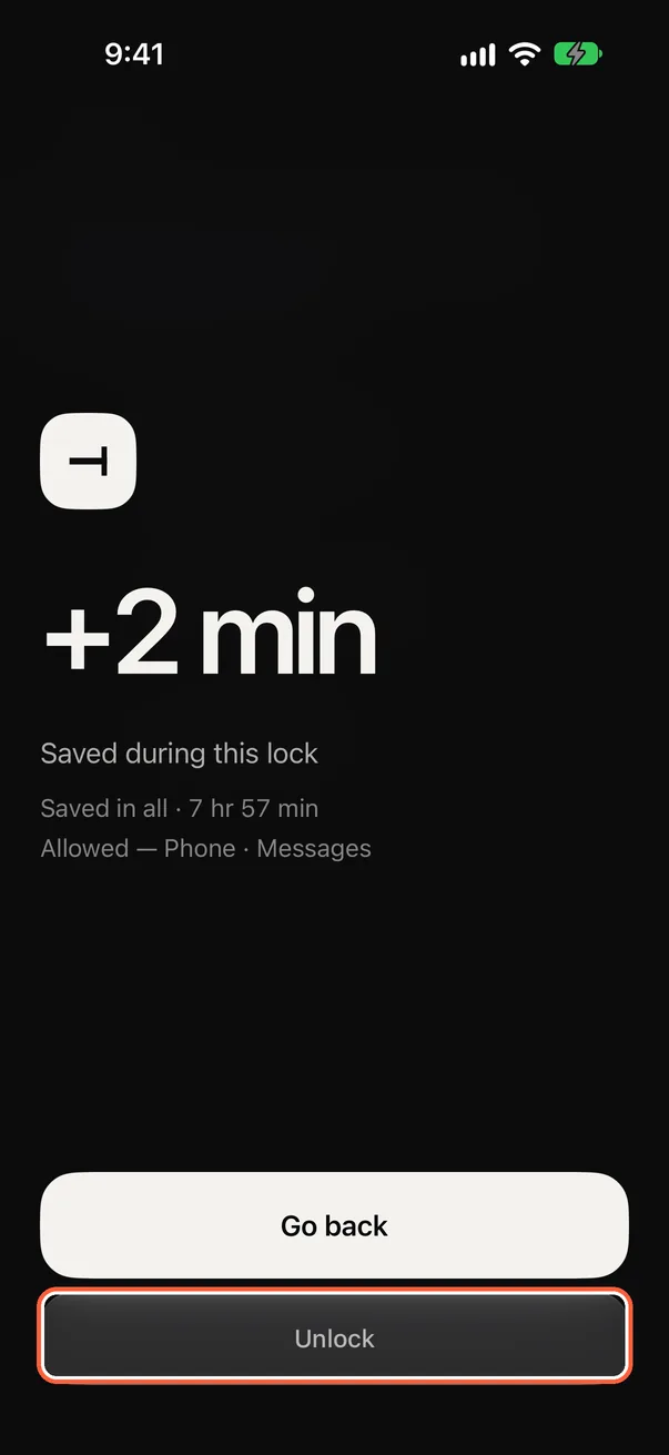 Tap Unlock